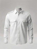 CAMISA BLANCA HOMBRE MANGA LARGA C/CHARRETERA