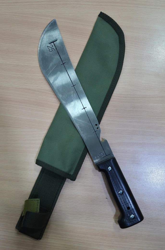 MACHETE 12'' PESCADOR CON FUNDA VERDE