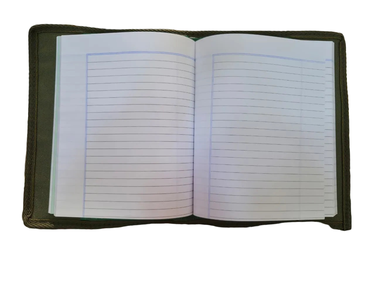 CUADERNO TAPA DURA CON FUNDA VERDE