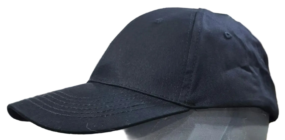 GORRA NEGRA LISA C/HEBILLA METALICA