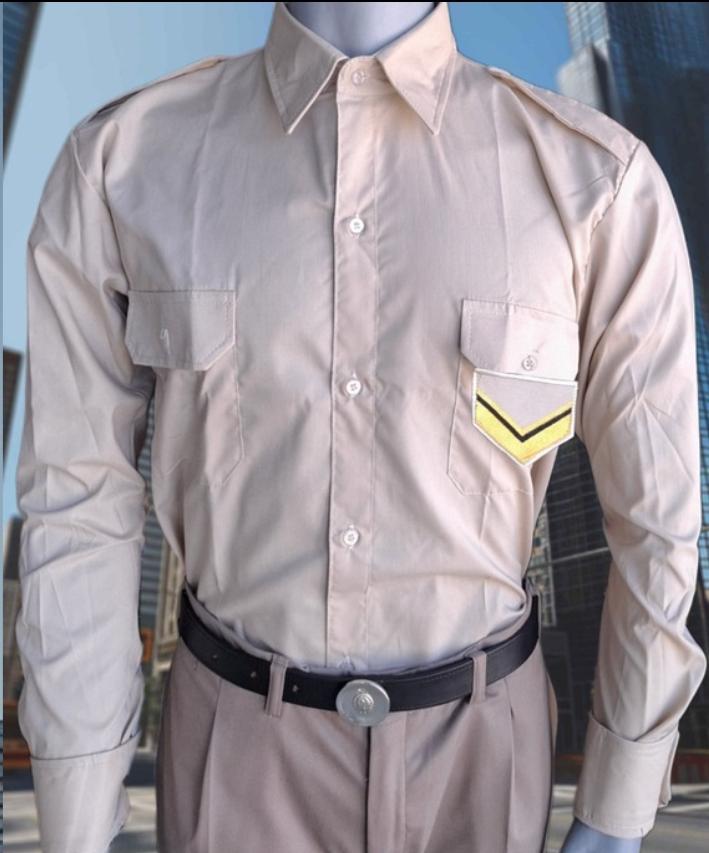 CAMISA GRIS ARENA MANGA LARGA