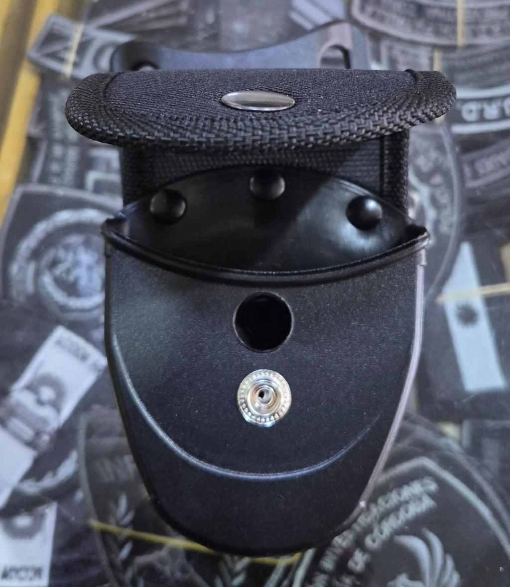 PORTAESPOSAS NEGRO TACTICO DE POLIMERO C/TAPA