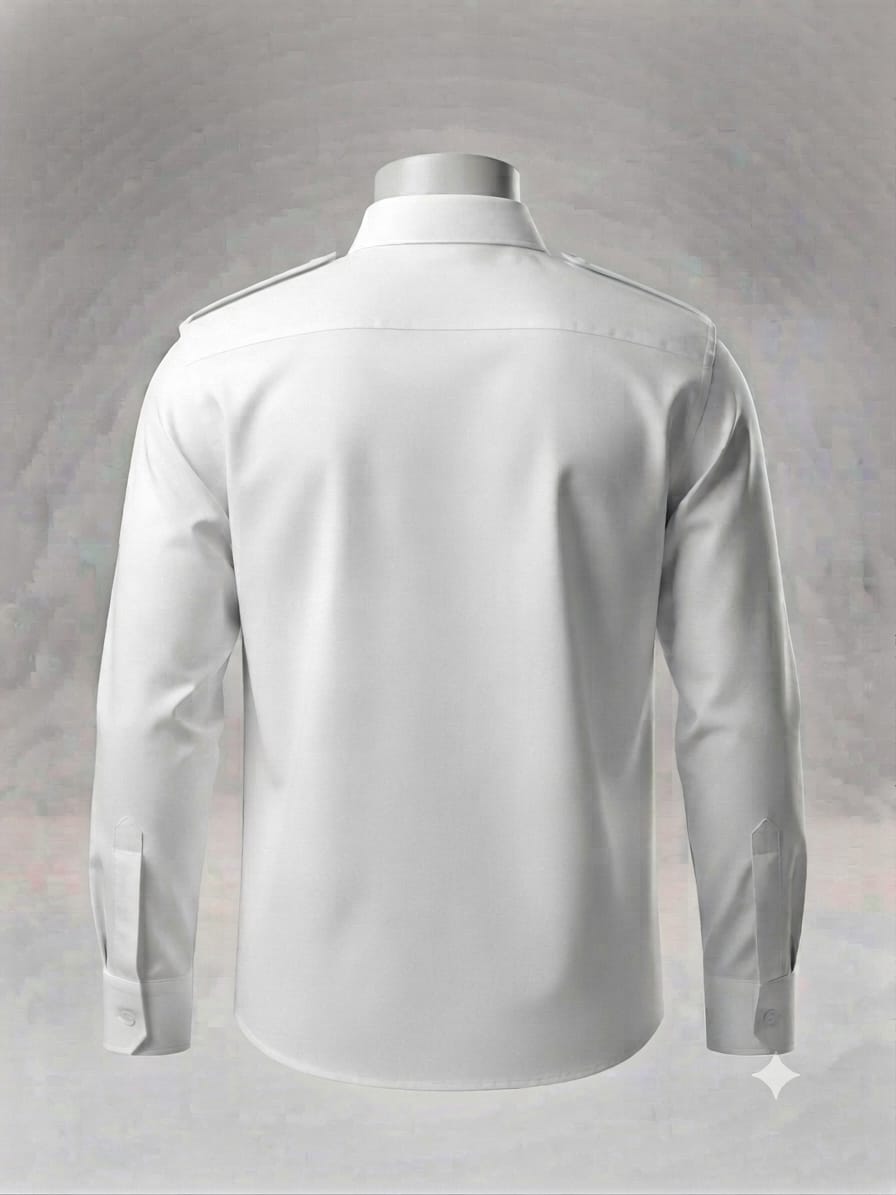 CAMISA BLANCA HOMBRE MANGA LARGA C/CHARRETERA