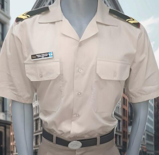 CAMISA GRIS ARENA MANGA CORTA